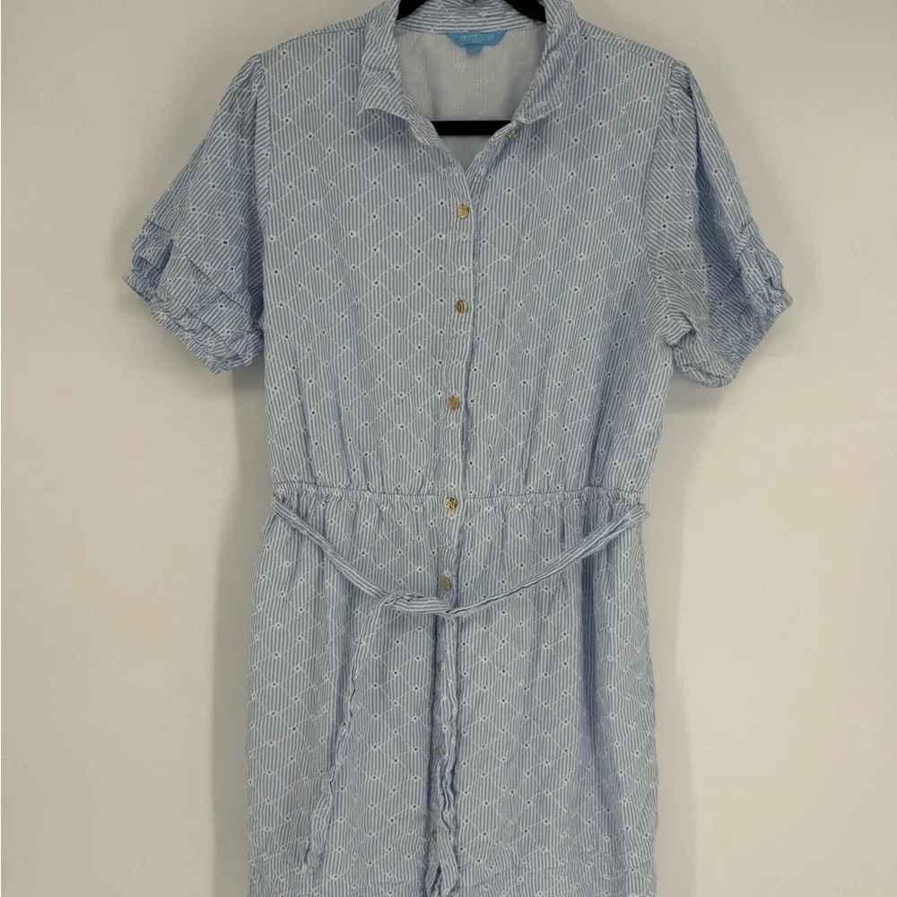 Draper James Sky Blue Shirt Dress - Picture 3 of 5